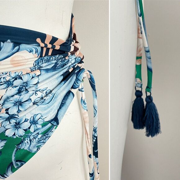 Aqua Bendita Swimsuit Size XL Blue Multicolor 2 Piece Mariette-Etta - Picture 10 of 12